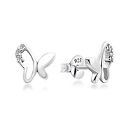 EZ-1280 - 925 Sterling silver stud with cubic zircon.