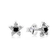 EZ-1281 - 925 Sterling silver stud with cubic zircon.