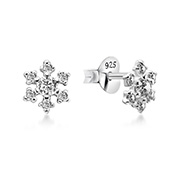 EZ-1298 - 925 Sterling silver stud with cubic zircon.