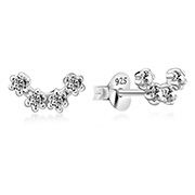 EZ-1361 - 925 Sterling silver stud with cubic zircon.
