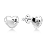 EZ-1390 - 925 Sterling silver stud with cubic zircon.