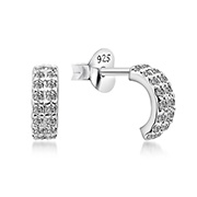 EZ-1406 - 925 Sterling silver stud with cubic zircon.