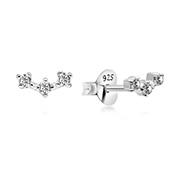 EZ-1470 - 925 Sterling silver stud with cubic zircon.