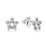 EZ-1478 - 925 Sterling silver stud with cubic zircon.