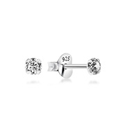 EZ-192 - 925 Sterling silver stud with cubic zircon.