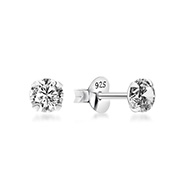 EZ-193 - 925 Sterling silver stud with cubic zircon.