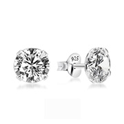 EZ-195 - 925 Sterling silver stud with cubic zircon.