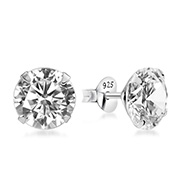 EZ-197 - 925 Sterling silver stud with cubic zircon.