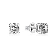 EZ-244 - 925 Sterling silver stud with cubic zircon.