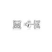 EZ-274 - 925 Sterling silver stud with cubic zircon.