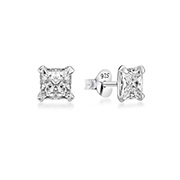 EZ-276 - 925 Sterling silver stud with cubic zircon.