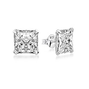 EZ-278 - 925 Sterling silver stud with cubic zircon.