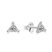 EZ-291 - 925 Sterling silver stud with cubic zircon.