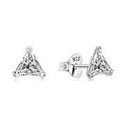 EZ-292 - 925 Sterling silver stud with cubic zircon.