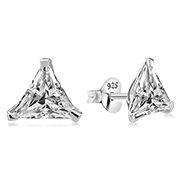 EZ-293 - 925 Sterling silver stud with cubic zircon.