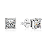 EZ-604 - 925 Sterling silver stud with cubic zircon.