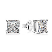 EZ-605 - 925 Sterling silver stud with cubic zircon.