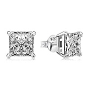 EZ-606 - 925 Sterling silver stud with cubic zircon.