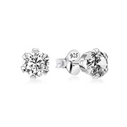 EZ-677 - 925 Sterling silver stud with cubic zircon.