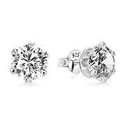 EZ-678 - 925 Sterling silver stud with cubic zircon.