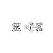 EZ-860 - 925 Sterling silver stud with cubic zircon.
