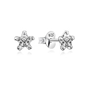 EZ-864 - 925 Sterling silver stud with cubic zircon.