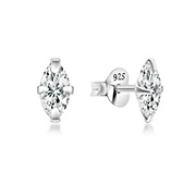 EZ-970 - 925 Sterling silver stud with cubic zircon.
