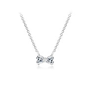 N-1509 - 925 Sterling silver necklace with cubic zircon.