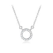 N-1591 - 925 Sterling silver necklace with cubic zircon.