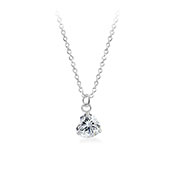 N-1593 - 925 Sterling silver necklace with cubic zircon.