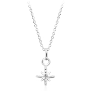 N-1711 - 925 Sterling silver necklace with cubic zircon.
