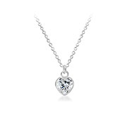 N-1743 - 925 Sterling silver necklace with cubic zircon.