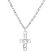N-2234 - 925 Sterling silver necklace with cubic zircon.