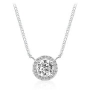 N-2306 - 925 Sterling silver necklace with cubic zircon.
