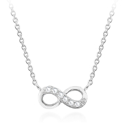 N-2327 - 925 Sterling silver necklace with cubic zircon.