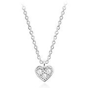 N-2340 - 925 Sterling silver necklace with cubic zircon.