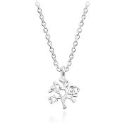 N-2343 - 925 Sterling silver necklace with cubic zircon.