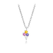 N-2365 - 925 Sterling silver necklace with cubic zircon.