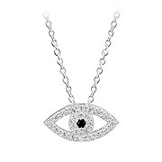 N-2395 - 925 Sterling silver necklace with cubic zircon.