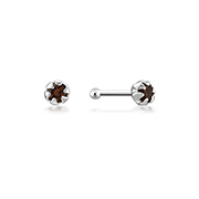 NS-088 - 925 Sterling silver nose stud with crystal.