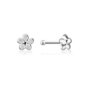 NS-169 - 925 Sterling silver nose stud with plastic&sticker.