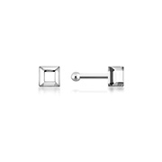 NS-196 - 925 Sterling silver nose stud with plastic&sticker.
