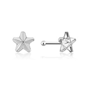 NS-214 - 925 Sterling silver nose stud with plastic&sticker.