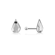 NS-250 - 925 Sterling silver nose stud with plastic&sticker.