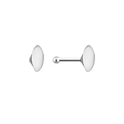 NS-268 - 925 Sterling silver nose stud with plastic&sticker.