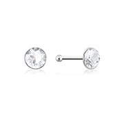 NS-352 - 925 Sterling silver nose stud with crystal.