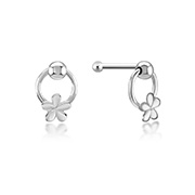NS-526 - 925 Sterling silver nose stud with plastic&sticker.