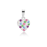 P-1924 - 925 Sterling silver pendant with crystal.