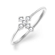 RI-848 - 925 Sterling silver ring with crystals.