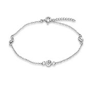 BL-368 - 925 Sterling silver bracelet with cubic zircon.